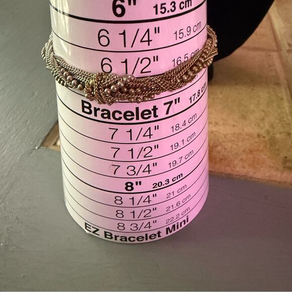 925 Sterling Silver Two Tone Multi Strand Bracelet - Picture 7 of 8